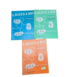 Libri pianoforte vintage anni 50 una dozzina al giorno esercizi tecnici Edna-Mae Burnam - Foto 1 di 10