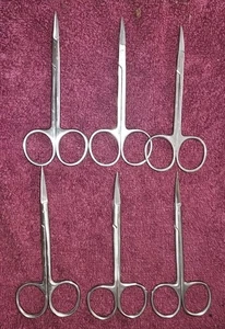 6 jede Pinzette chirurgisch nicht verriegelnd gebogen 4,5" Länge FG-1318 SS Pakistan - Bild 1 von 5