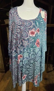 NEU Catherines Kimono Oberteil 2x Damen Pullover Stretch gefüttert mehrfarbig Blumen neu mit Etikett - Bild 1 von 16
