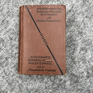 Vintage 1930 Hugo's Spanish-English English-Spanish Dictionary Hardcover USA - Picture 1 of 12
