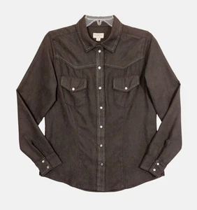 Aventura Shirt Langarm Pearl Snap Western Braun Damen M - Bild 1 von 10