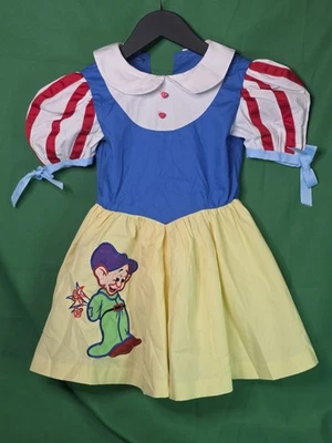 Vintage Rare Disney Character Fashions Snow White Dress & Dopey On Skirt Size 4 - Image 1 of 4
