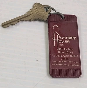 Llave de habitación de hotel vintage de SUMMER HOUSE INN, LA JOLLA SHORES DR. CALIFORNIA CA - Imagen 1 de 8