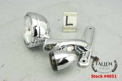 Harley Street Glide 2015 señal de giro delantera luz antiniebla montaje vertical cromo #4051 Foto 1 de 4