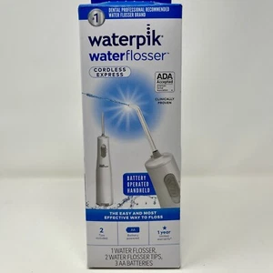 Waterpik Cordless Water Flosser Battery Operated & Portable White WF-02W011 - Picture 1 of 5