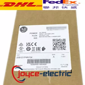 25B-D1P4N104 Ser A PowerFlex 525 AC Drive 0.4kW 0.5Hp, New Sealed fast Shipping - Picture 1 of 3
