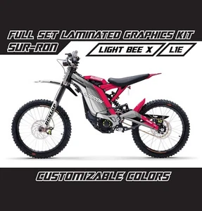 SUR RON LIGHT BEE X Lines Pink Gray Full Graphics Kit Decals Wrap Skin Set - Bild 1 von 2