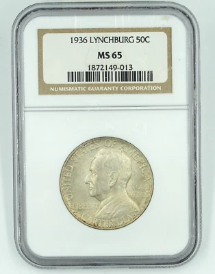 1936 NGC MS65 Lynchburg Commemorative Half - Image 1 of 3