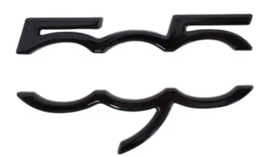 Dash Badge Cover 595 Conversion Kit For 2007+ FIAT 500 Abarth Black Gloss - Foto 1 di 9