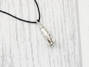 Black Rocket Necklace Adjustable Gift Space Astronaut Jet 3D Boys Mens - Picture 1 of 5