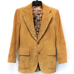 Harris&Frank Cricketeer Men's Ginger Corduroy Sport Retro Jacket Medium - Picture 1 of 9