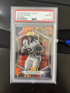 2023 Blake Corum bowmans best Orange refractor /25 PSA 8 V - Picture 1 of 1