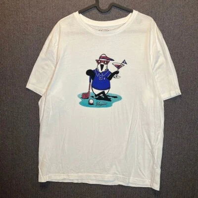 Penguin Tshirt Men's Large White Golf Sport Outdoor Funny Colorful Preppy  - Image 1 of 4
