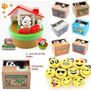 Spielzeug für Kinder Junge Mädchen Geschenk Itazura automatisiert Kätzchen Katze Affe Münze Sparschwein - Bild 1 von 25