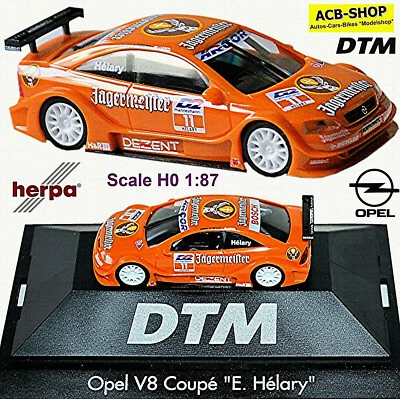 Opel V8 cupé DTM 2000 Jägermeister #11 E. Helary 1:87 Herpa PC 037921 Foto 1 de 4