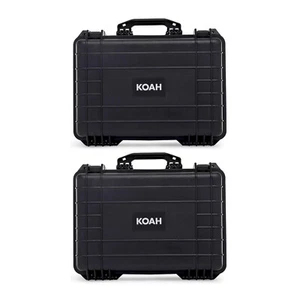 Koah Weatherproof Hard Case with Customizable Foam 18 x 14 x 7 In 2 Pack - Picture 1 of 10