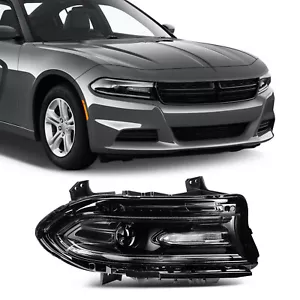 Right Side For 2015 2016-2023 Dodge Charger Black Housing Headlight Assembly - Picture 1 of 7