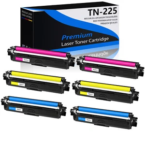 Juego de tóner color 6PK TN225 C Y M para Brother HL-3140CW HL-3142CW HL-3152CDW - Imagen 1 de 24