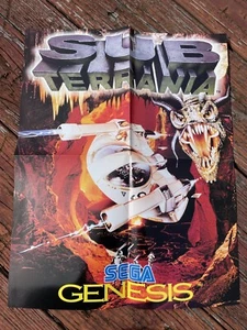 Subterrania Sega Genesis Two Sided Folded Poster 21" x 16.5" - Picture 1 of 2