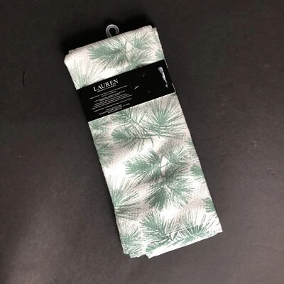 Ralph Lauren  Holiday Christmas Two 2 Dish Kitchen Towels Green Pinecone - Image 1 of 4