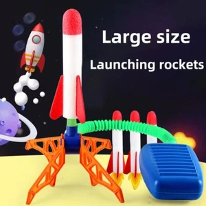 Lanzacohetes para niños bomba escalonada potencia aire prensado pisar juegos familiares al aire libre - Imagen 1 de 19