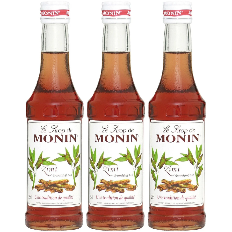 Monin Sirup Zimt, 0,25L, 3er Pack - Bild 1 von 1