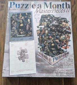 Puzzle A Month Jigsaw Calendar Masterpieces 2 6x200 Pc Double Sided New & Sealed - Picture 1 of 4