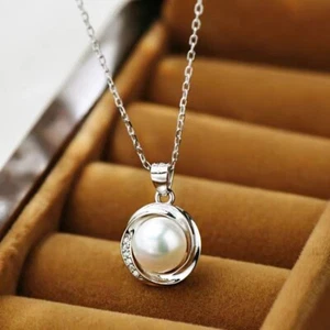 Women's natural pearl necklace, elegant and fresh style, suitable for dating - Picture 1 of 10