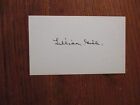 LILLIAN  GISH("The  Birth  of  a Nation")Died in 1993) Signed 3" x 5" Index Card