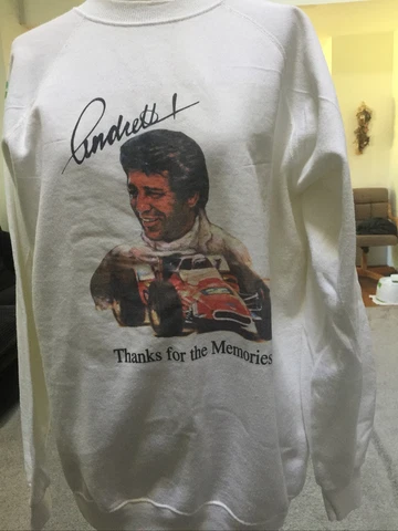 Mario Andretti Sweatshirt Thanks For The Memories Size Large Cover
