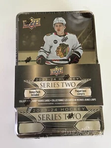 2023-24 Upper Deck Series 2 Hockey NHL Tin New Sealed - Picture 1 of 2
