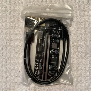 PCI-E 1x to 16x Powered USB3.0 GPU Riser Adapter Card Ver 009s For Miner - Picture 1 of 1