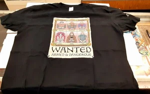 REAVER #1 WANTED ARMED & GEFÄHRLICH on BLACK T-SHIRT - EXTRA LARGE SIZE - 2020 - Bild 1 von 1