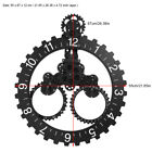 SD Modern 3D Gear Mechanical Wall Clock Calendar Wheel Ships Art Clock-Bl