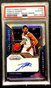 PSA 10 GEM MINT AUTO 2020 TOBIAS HARRIS SSP /25 PRIZM SIGNATURES MOJO G3156E4022 - Picture 1 of 4
