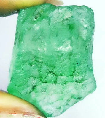 Pedra preciosa solta 49,07 quilates esmeralda natural sem cortes bruta com certificação Colômbia - Imagem 1 de 4