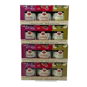 4x Prisca Gourmet Garnish Gift Set 3 Pack Onions Peppers Figs (12 Jars Total) - Picture 1 of 8