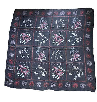 Auténtico ALEXANDER McQUEEN Calavera Pájaro Patrón Bufanda Puesto MODAL/Cachemira Foto 1 de 4