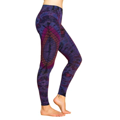 PANASIAM Legging Batik Colores Hechos a Mano Yoga Danza Deporte Fitness Pantalones de Bulder Foto 1 de 4