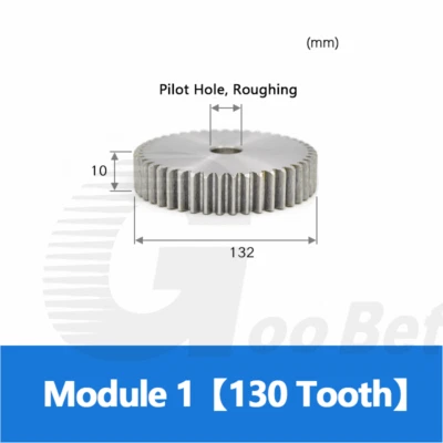 Mod 1 Spur Gear 12 Tooth - 160 Tooth C45 Steel Motor Pinion Flat Cogwheel Metal - Image 1 of 4