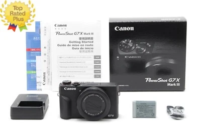 【Top Mint w/ Box】 Canon PowerShot G7 X Mark III Digital Camera Black From JAPAN - Image 1 of 4