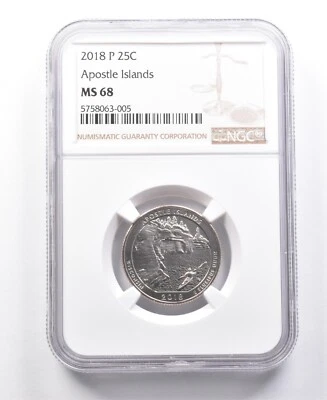 2018-P Washington Quarter Apostle Islands MS68 NGC *7688 - Image 1 of 3