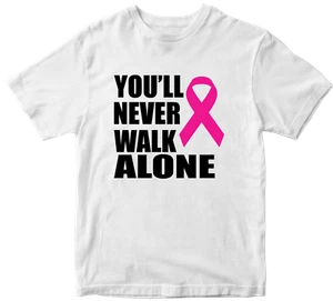 YOU'LL NEVER WALK ALONE T-shirt Month October Public Awareness Female Gifts - Picture 1 of 6