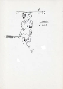 DISEGNO originale GIPI 80 TENNIS DOPPIO E' TUA ! cartoon strip VIGNETTA - Picture 1 of 1