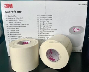 3M Microfoam ELASTIC FOAM Surgical Medical Tape 2" x 5.5 yds - 1, 2, 4, 6 Rolls - Picture 1 of 2