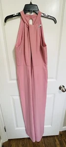 Julia Jordan Halter Wide Leg Pocket Jumpsuit Dusty Rose, Size 6, NWO Tags - Picture 1 of 7