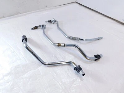 Harley Davidson Softail Heritage Classic Fat Boy Cromo Tanque de Aceite Tubo Manguera Líneas Foto 1 de 4