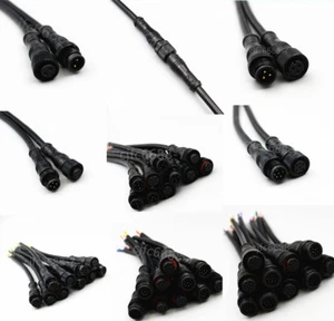 5 Paia Nuove Strisce LED IP68 2-12 Pin Maschio Femmina Impermeabile Cavo Connettori - Foto 1 di 32