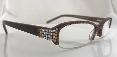 Gafas de lectura con marco marrón cristal Jimmy con topacio Swarovski JCR151, +2,00 lente  Foto 1 de 4