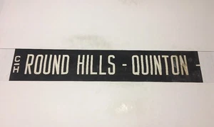 Midland Red Linen Bus Blind 70's 35" - Round Hills Quinton - Picture 1 of 4